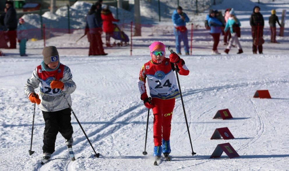 В центре Риддера прошли соревнования по лыжным гонкам